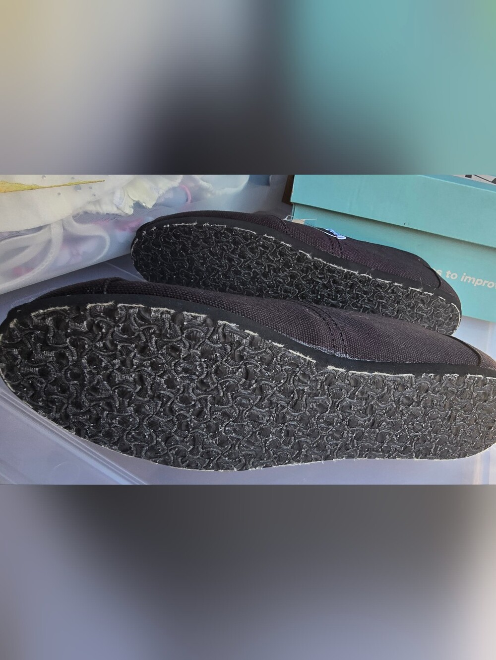 Toms Alpargata Black On Black Canvas Women's Slip-On - Picture 5 of 5